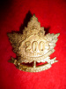 200th Battalion (Winnipeg) Collar Badge, Birks 1916